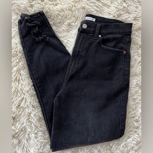 Celebrity Pink || Deconstructed Black Gray High Waist Skinny Jeans